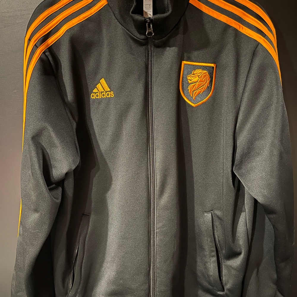 Adidas Men's Black Holland Zio Up with Orange Accents